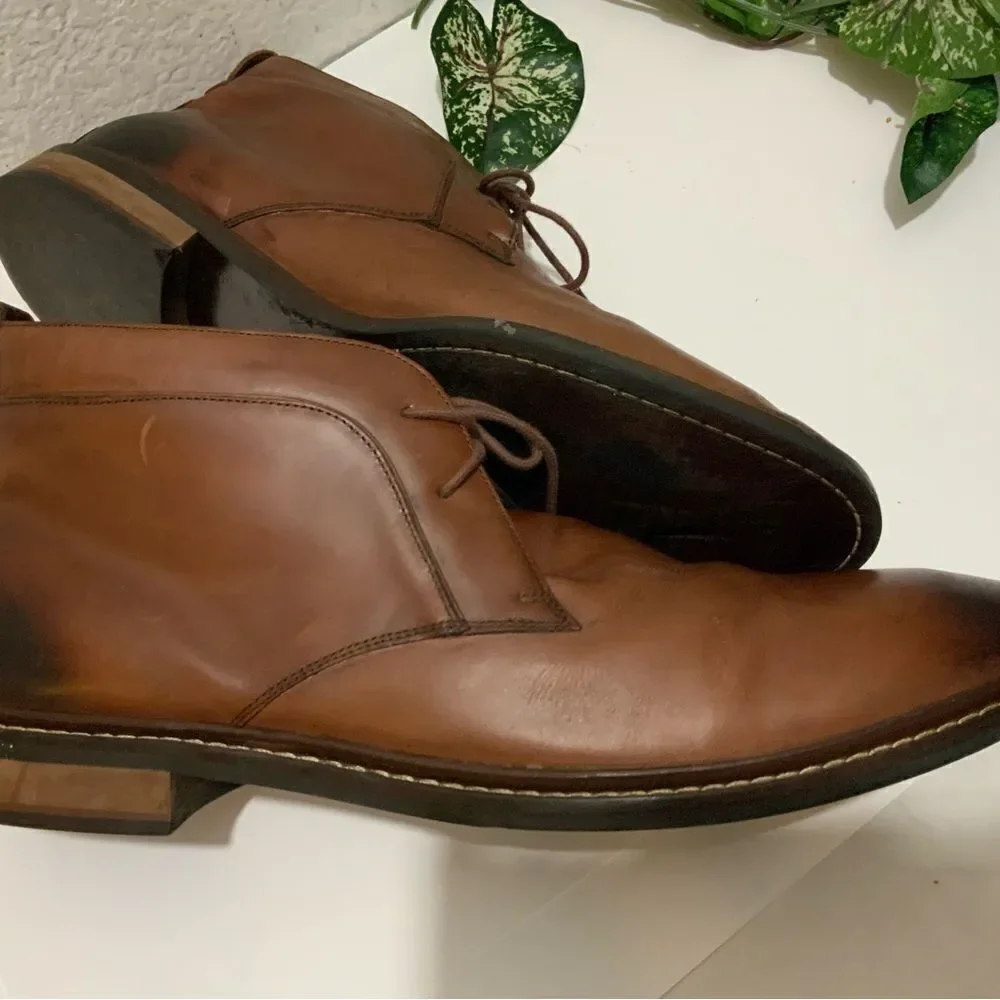 Cole Haan Kennedy Grand Chukka Boots Lace Up Brown Ankle Boots Men’s Size 11.5 M